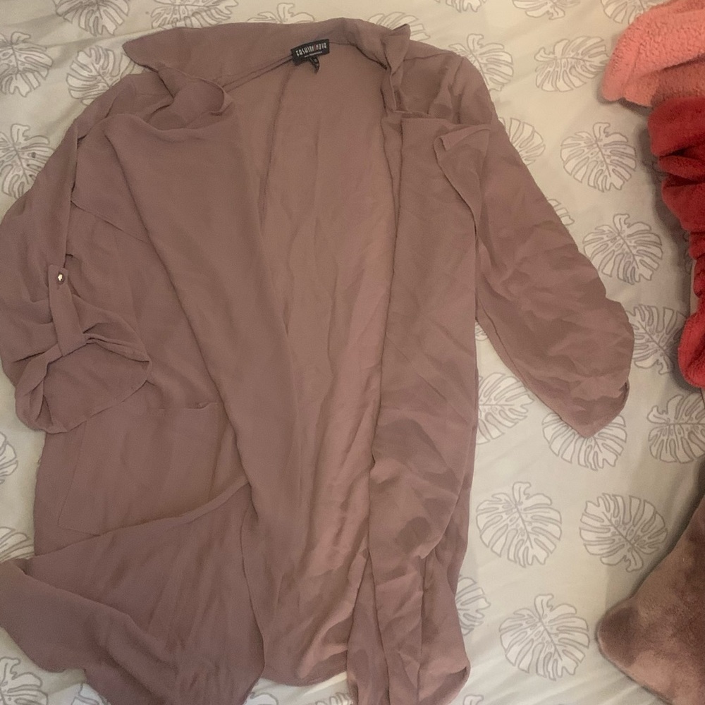 Fashion Nova. Cardigan Blouse. Size: Xs. Pink/lavender wash color